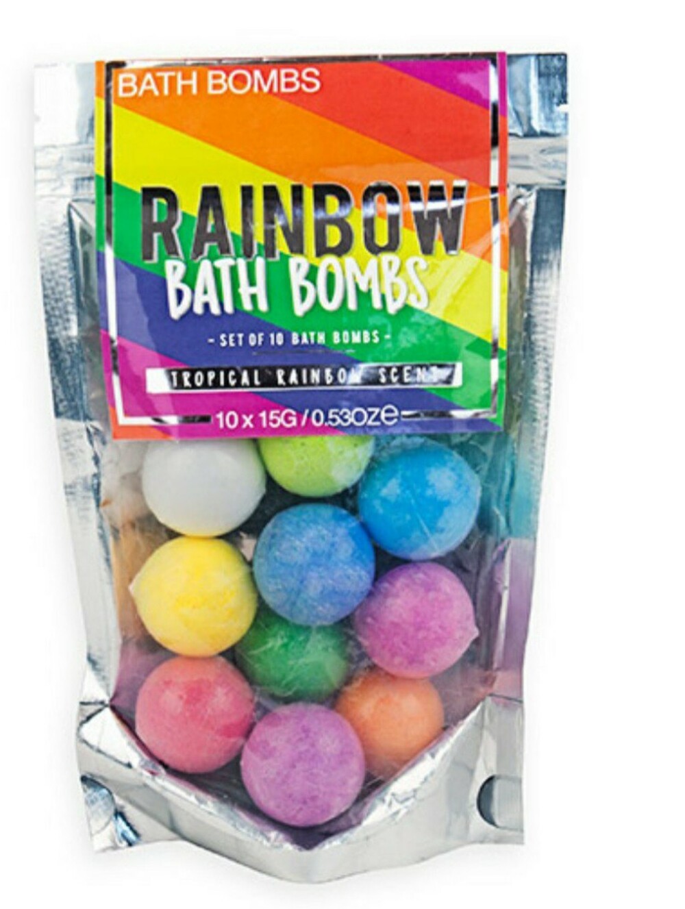 Rainbow Bath Bombs- Tropical Rainbow Scent